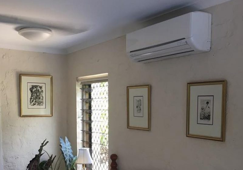 Home split system air conditioning installed in Cairns